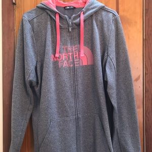 Woman’s XXL Zip Up North Face Sweatshirt